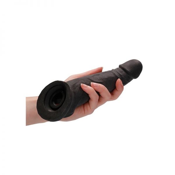 comprar Funda para Pene con Anillo Testiculos 21 cm Negro en sex shop online
