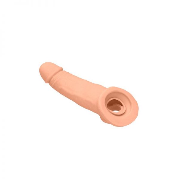 comprar Funda para Pene con Anillo Testiculos 22 cm Natural en sex shop online