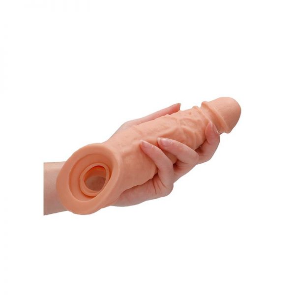 Funda para Pene con Anillo Testiculos 22 cm Natural de calidad y barato