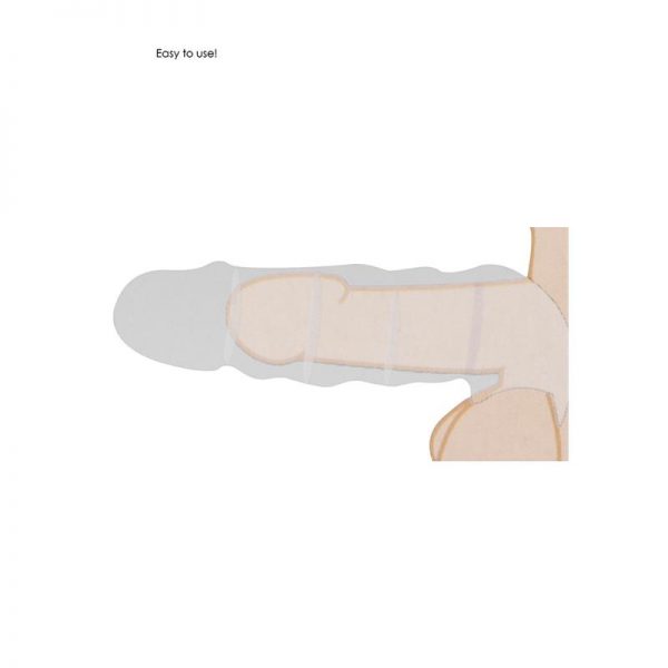 Funda para Pene con Anillo Testiculos 22 cm Natural de la tienda erótica web www.tiendaeroticaweb.es