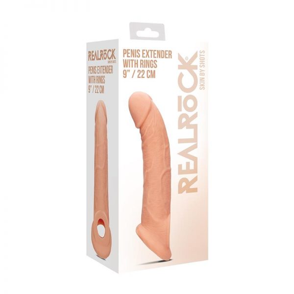 Funda para Pene con Anillo Testiculos 22 cm Natural barato