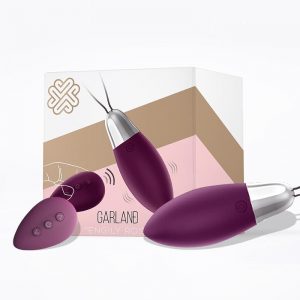 Garland Huevo Vibrador Control Remoto Silicona USB Púrpura diseñado por la marca ENGILY ROSS
