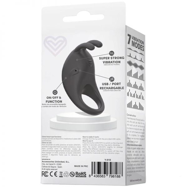 comprar Hophop Anillo Vibrador USB Silicona en sex shop online