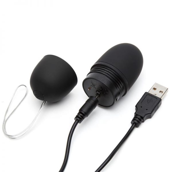 venta de Huevo Vibrador con Control Remoto USB Negro en tienda erótica online