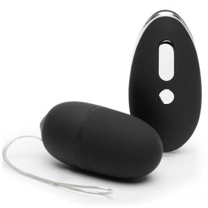 Huevo Vibrador con Control Remoto USB Negro diseñado por la marca HAPPY RABBIT