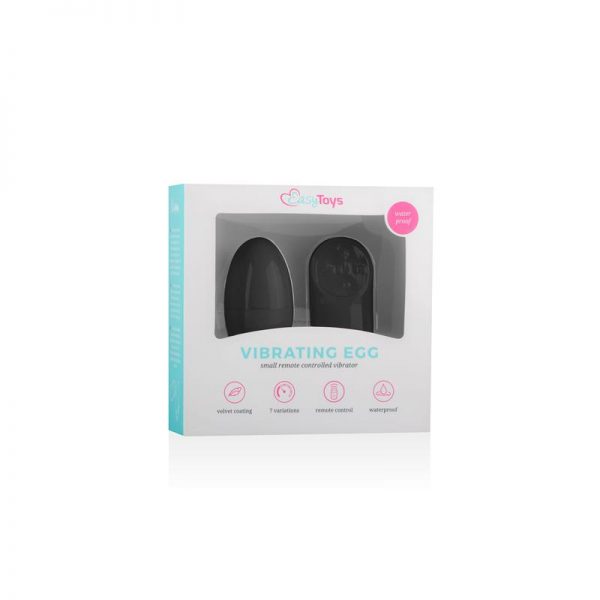 Huevo Vibrador Control Remoto Negro marca EASYTOYS