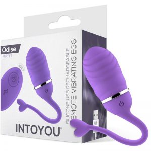 Huevo Vibrador Control Remoto Odise USB Silicona Purpura diseñado por la marca INTOYOU