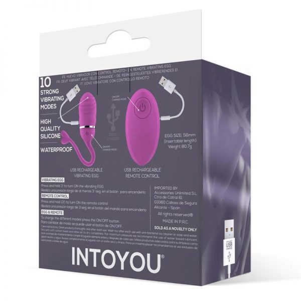 venta de Huevo Vibrador Control Remoto Odise USB Silicona Rosa en tienda erótica online