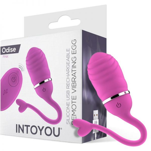 Huevo Vibrador Control Remoto Odise USB Silicona Rosa diseñado por la marca INTOYOU