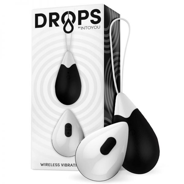 Huevo Vibrador Control Remoto USB Silicona Negro diseñado por la marca DROPS