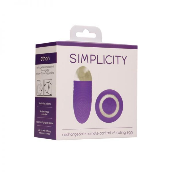 Huevo Vibrador Ethan Control Remoto Recargable Purpura barato