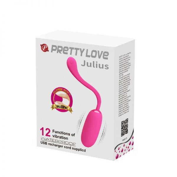 Huevo Vibrador Julius USB Silicona Rosa en www.tiendaeroticaweb.es