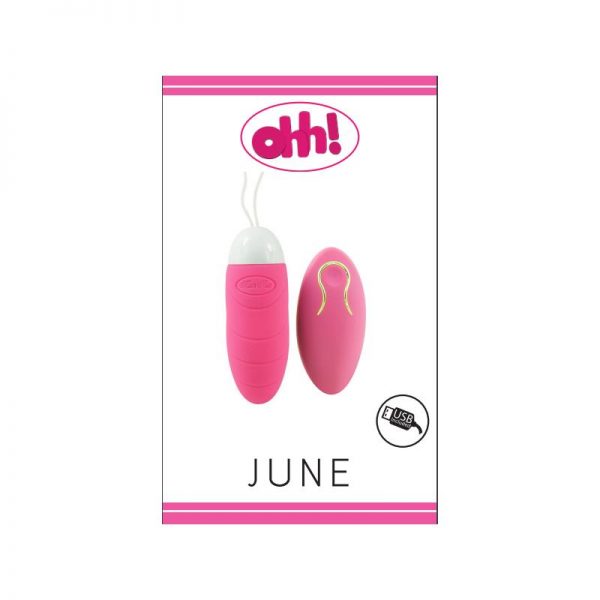 comprar Huevo Vibrador June Rosa Silicona 8.6 cm barato y de calidad