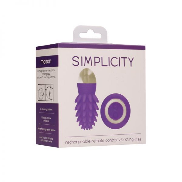 Huevo Vibrador Mason Control Remoto Recargable Purpura barato