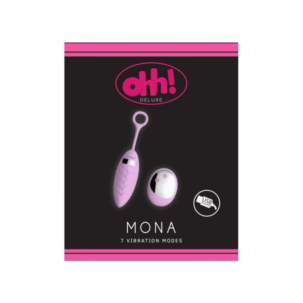 Huevo Vibrador Mona Rosa Silcona 15.4 x 3.5 cm de la tienda erótica web www.tiendaeroticaweb.es
