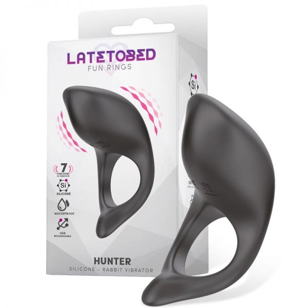 Hunter Anillo Vibrador USB Impermeable Silicona de la marca LATETOBED