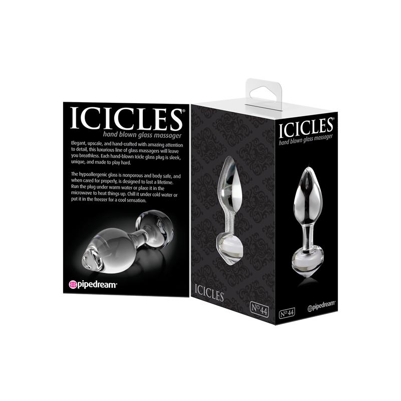Icicles Plug Anal No. 44 Transparente en www.tiendaeroticaweb.es