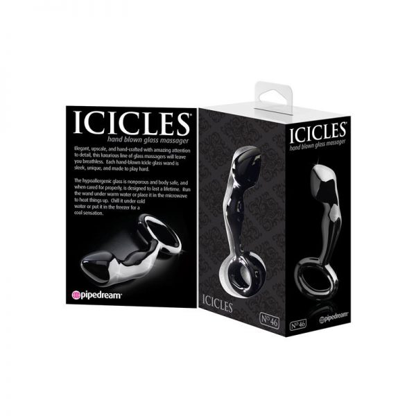 Icicles Plug Anal No. 46 Color Negro en www.tiendaeroticaweb.es