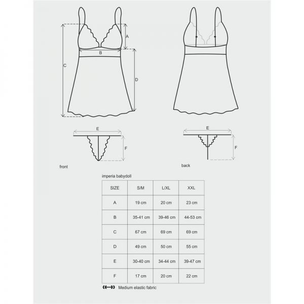 comprar Imperia Babydoll y Tanga Color Negro barato y de calidad