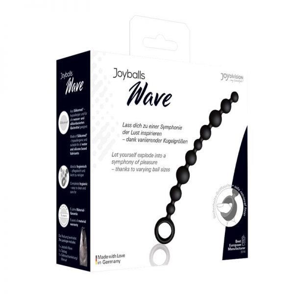 Joyballs Anal Wave Larga - Color Negro marca JOYDIVISION