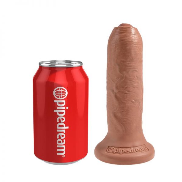 King Cock Dildo Realista con Glande Retráctil Bronceado 6 en www.tiendaeroticaweb.es