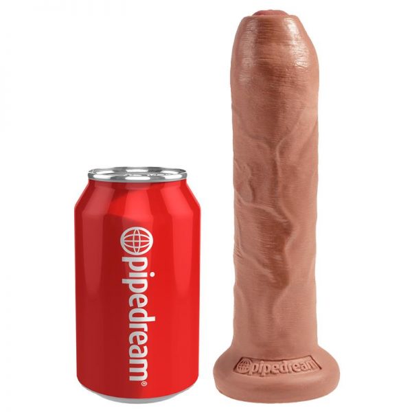 King Cock Dildo Realista con Glande Retráctil Bronceado 7 en www.tiendaeroticaweb.es