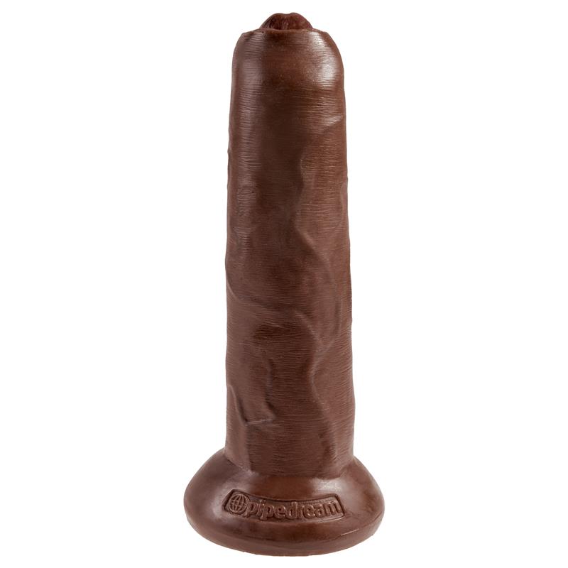 King Cock Dildo Realista con Glande Retractil Color Marrón 9 barato
