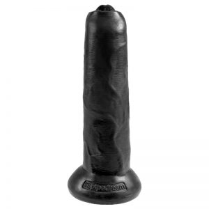 King Cock Dildo Realista con Glande Retractil Color Negro 9 barato