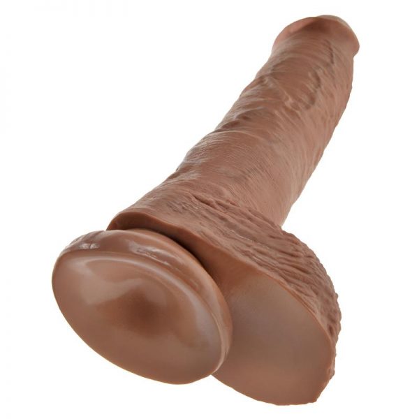 King Cock Pene con Testículos de 10 - Bronceado en www.tiendaeroticaweb.es