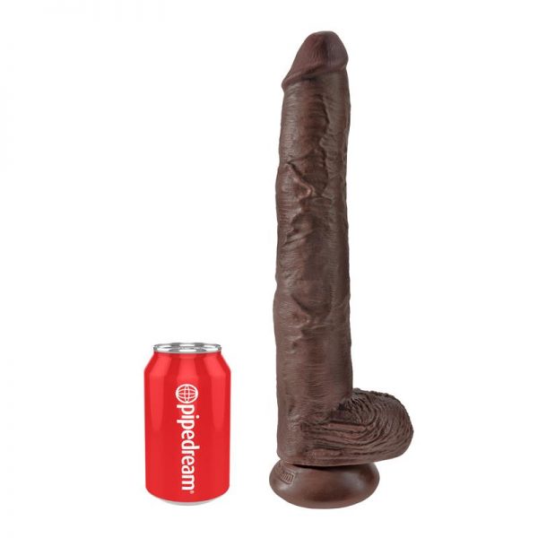 King Cock Pene con Testículos de 14 - Color Marrón marca KING COCK