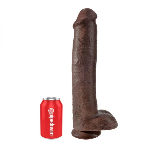 King Cock Pene con Testículos de 15 - Color Marrón marca KING COCK