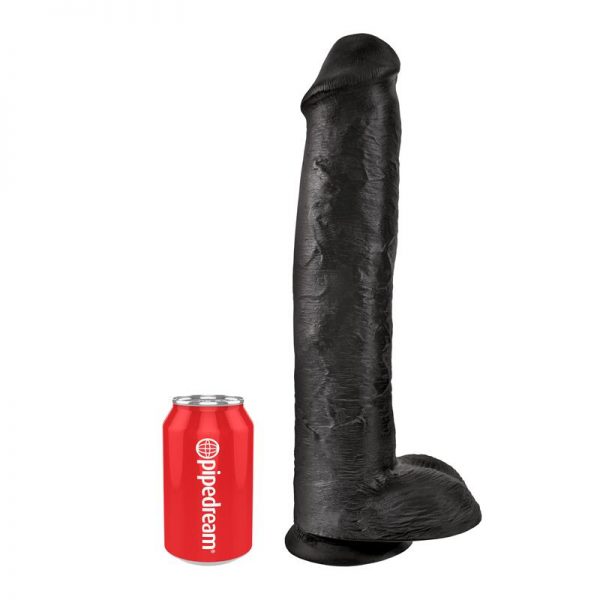 King Cock Pene con Testículos de 15 - Color Negro marca KING COCK