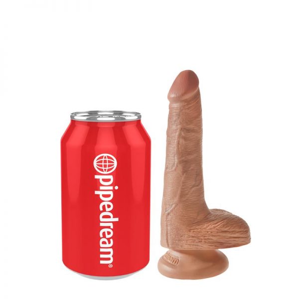 King Cock Pene con Testículos de 6 - Bronceado marca KING COCK