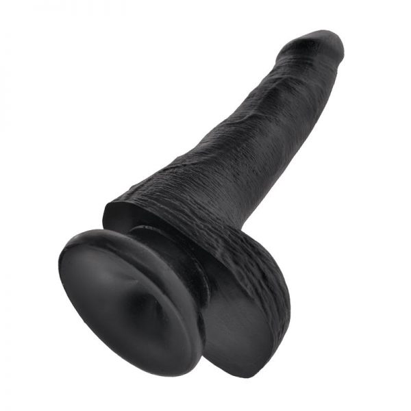 King Cock Pene con Testículos de 6 - Color Negro en www.tiendaeroticaweb.es
