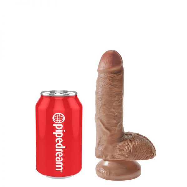 King Cock Pene con Testículos de 7 - Bronceado barato