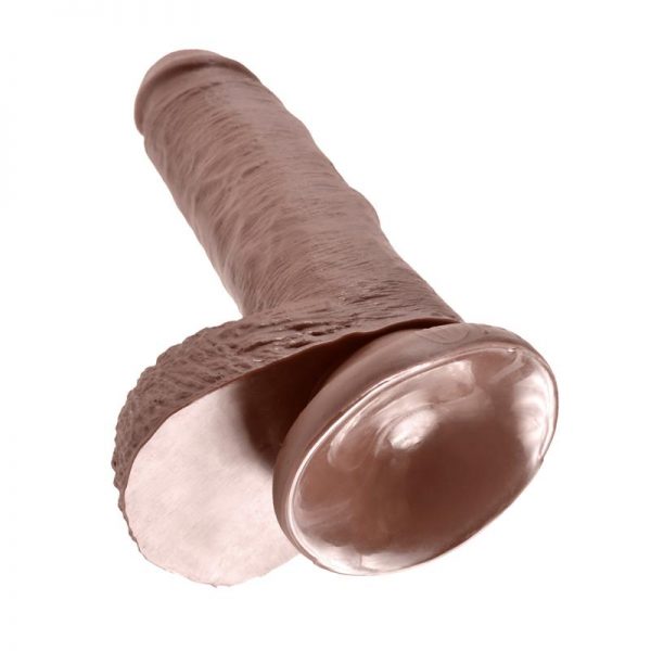 King Cock Pene con Testículos de 7 - Color Marrón en www.tiendaeroticaweb.es