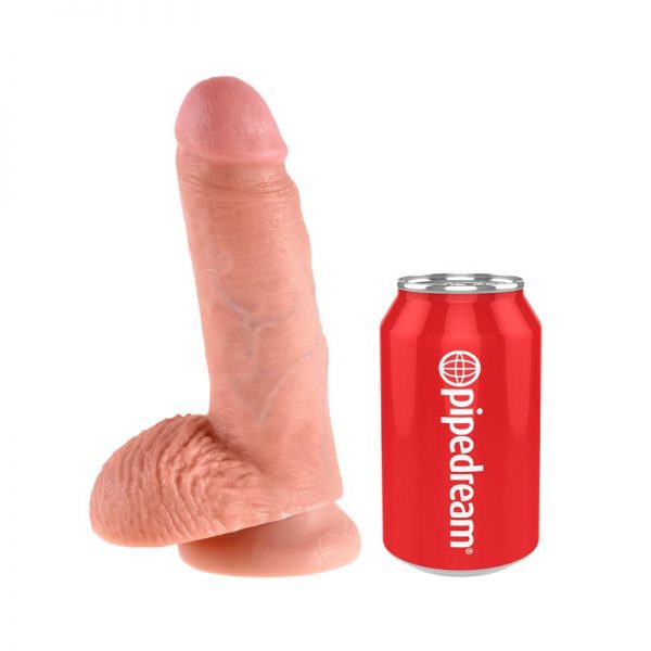 King Cock Pene con Testículos de 7 - Color Natural barato
