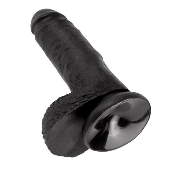 King Cock Pene con Testículos de 7 - Color Negro en www.tiendaeroticaweb.es