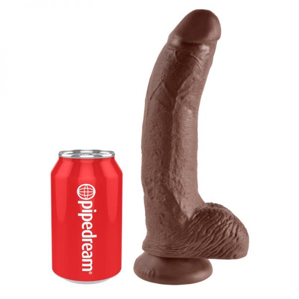 King Cock Pene con Testículos de 9 - Color Marrón barato