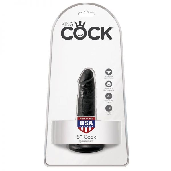 King Cock Pene de 5 - Color Negro de calidad