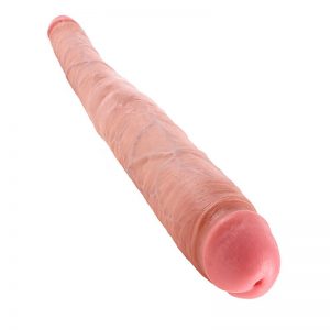 King Cock Pene Doble Cónico de 16 - Color Natural marca KING COCK