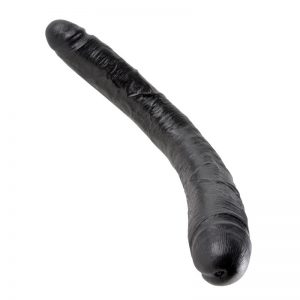 King Cock Pene Doble Grueso de 16 - Color Negro marca KING COCK