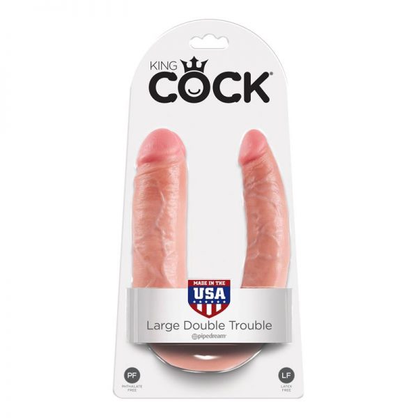 King Cock Pene Doble Penetración Grande - Color Natural fabricante KING COCK
