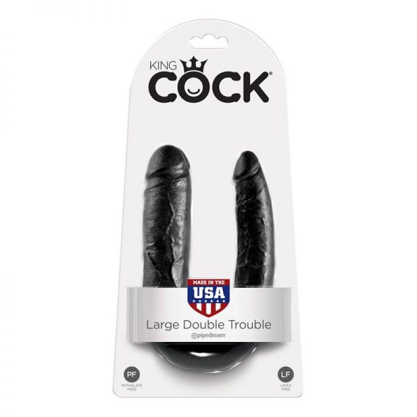 King Cock Pene Doble Penetración Grande - Color Negro fabricante KING COCK