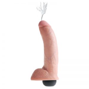 King Cock Pene Eyaculador con Testículos 9 - Color Natural marca KING COCK