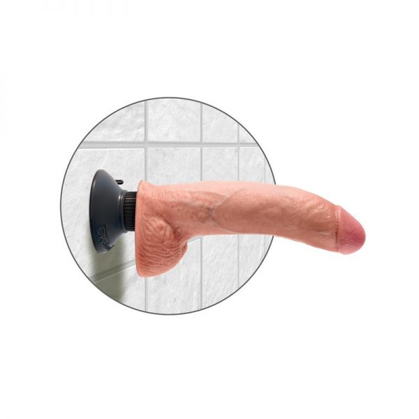 King Cock Vibrador con Testículos 9- Color Natural en www.tiendaeroticaweb.es