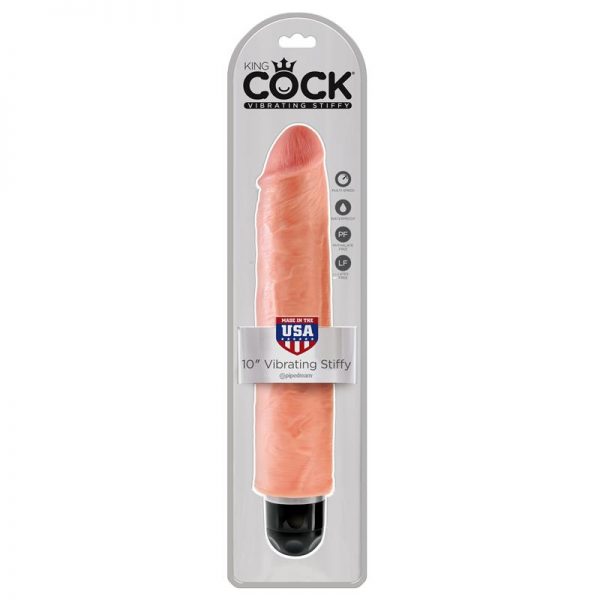 King Cock Vibrador Stiffy de 10 - Color Natural fabricante KING COCK
