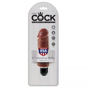 King Cock Vibrador Stiffy de 5 - Color Marrón marca KING COCK