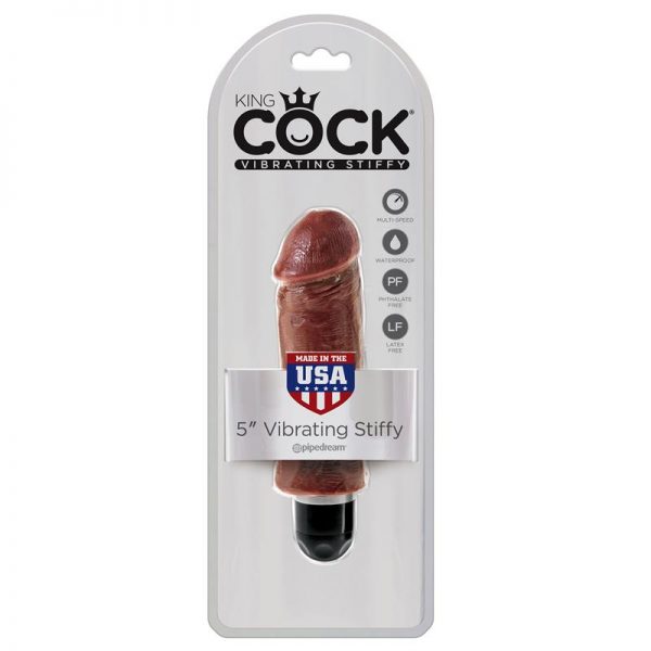 King Cock Vibrador Stiffy de 5 - Color Marrón marca KING COCK
