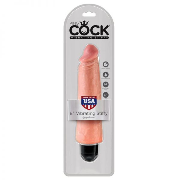 King Cock Vibrador Stiffy de 8 - Color Natural fabricante KING COCK